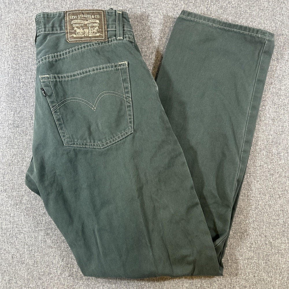 Vintage 1990s Levi's Made In Italy Green Jeans Mens 34x32 Straight Leg USA